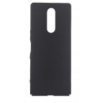 Пластиковый матовый с защитой 360 чехол для Sony Xperia 1 (Черный)