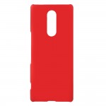Пластиковый матовый чехол для Sony Xperia 1 (Красный)