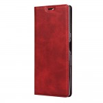 Кожаный книжка чехол с магнитом для Sony Xperia 10 (Красный)