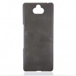 Кожаный чехол со слотом для карт для Sony Xperia 10 (Серый)