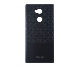 Гелевый чехол с кожаной вставкой  для Sony Xperia XA2 (Черный)