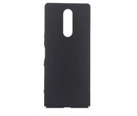 Пластиковый матовый с защитой 360 чехол для Sony Xperia 1 (Черный)