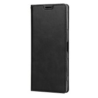 Кожаный чехол книжка с магнетиком для Sony Xperia 1 (Черный)
