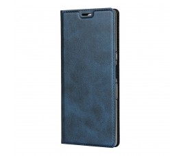 Кожаный чехол c магнетиком для Sony Xperia 10 Plus (Синий)