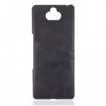 Кожаный чехол со слотом для карт для Sony Xperia 10 Plus (Черный)
