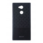 Гелевый чехол с кожаной вставкой  для Sony Xperia XA2 (Черный)