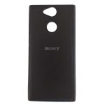 Гелевый чехол с кожаной вставкой для Sony Xperia XA2 (Черный)
