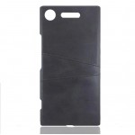 Кожаный чехол со слотом для карт для Sony Xperia XZ Premium (Черный)