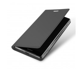 Кожаный чехол Dux Ducis для Sony Xperia XZ2 Compact (Серый)